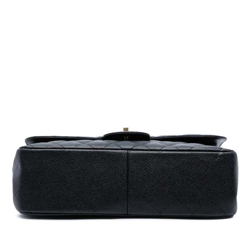 Chanel Jumbo Classic Caviar Double Flap Black Leather Good condition - Inside View