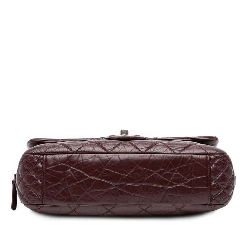 Chanel Jumbo Quilted Aged Calfskin New Portobello Flap Red Leather Good condition - Inside View