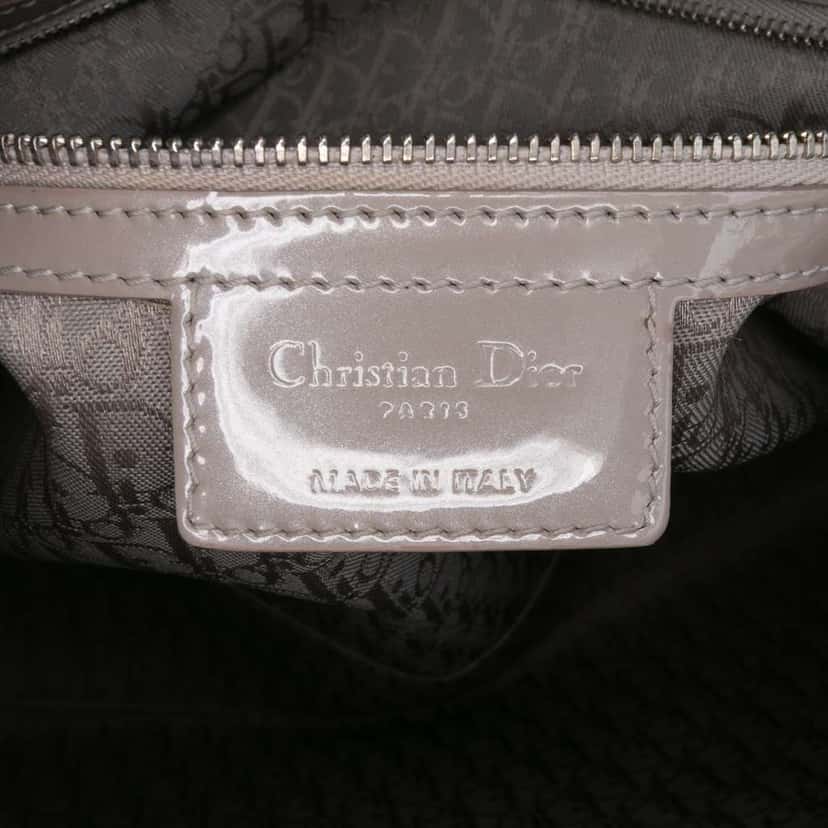 Dior Large Patent Cannage Lady Dior Brown Leather Good condition - Box View