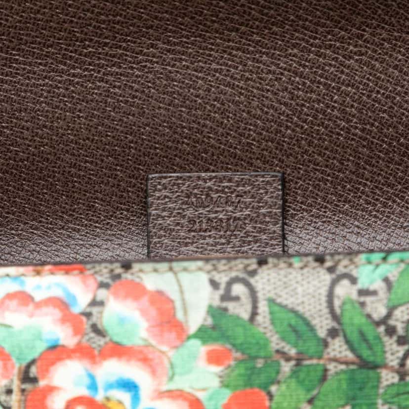 Gucci Small GG Supreme Tian Padlock Crossbody Brown Canvas Good condition - Model View