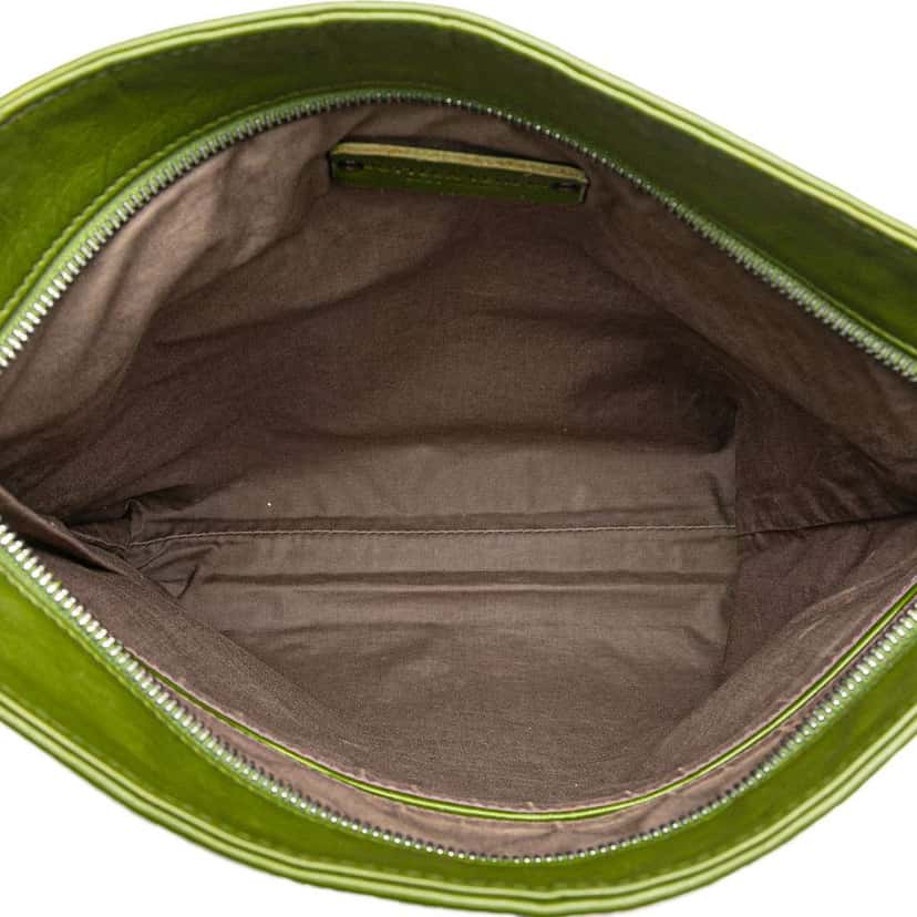 Bottega Veneta Nappa Intrecciato Crossbody Green Leather Good condition - Model View