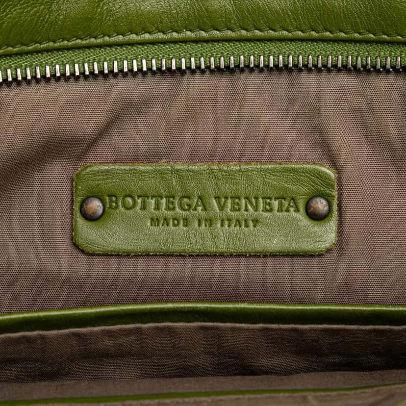 Bottega Veneta Nappa Intrecciato Crossbody Green Leather Good condition - Box View