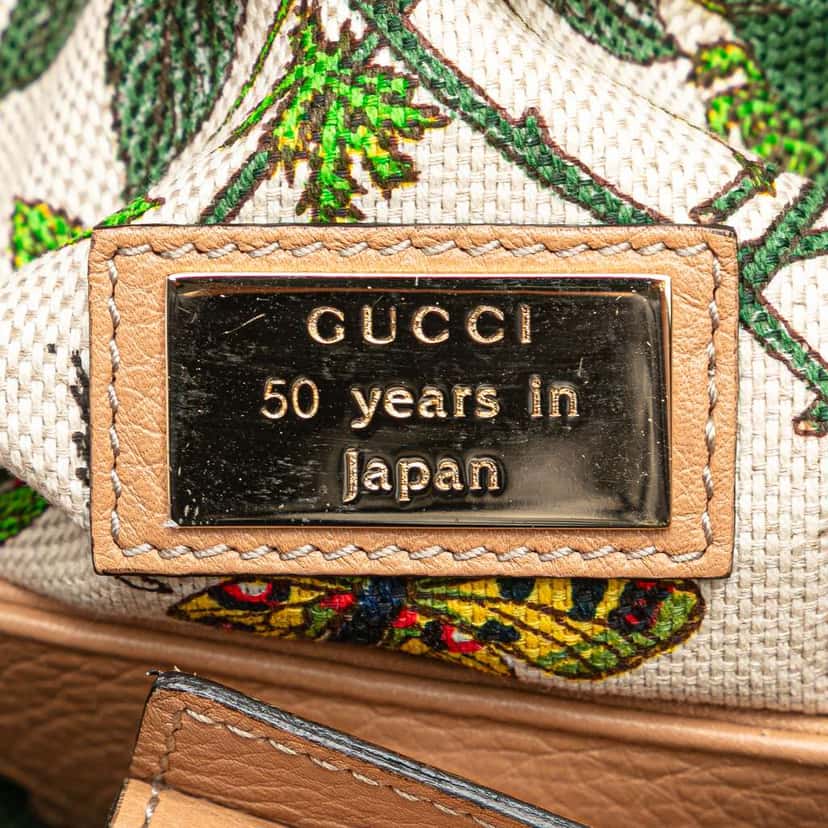 Gucci Small Calfskin Bamboo Shopper Satchel Brown Leather Good condition - Box View