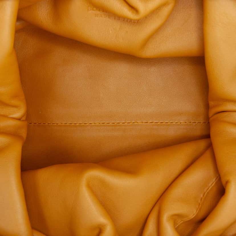 Bottega Veneta Lambskin The Mini Pouch Crossbody Brown Leather Very good condition - Model View