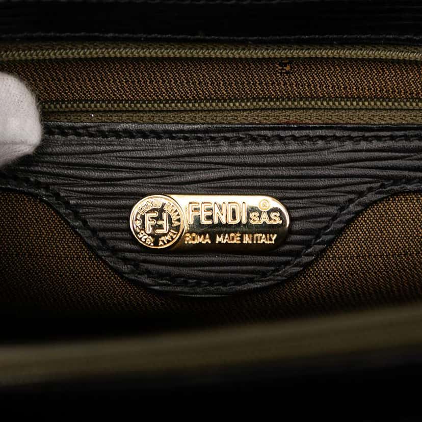 Fendi Zucca Canvas Flap Satchel Brown Canvas Good condition - Box View
