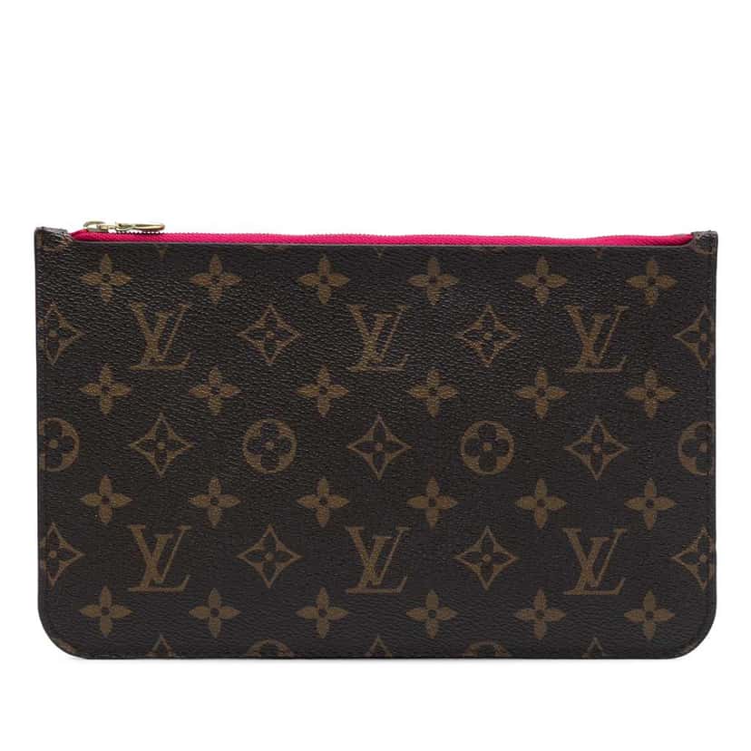 Louis Vuitton Monogram Neverfull Pouch Brown Good condition - Front View