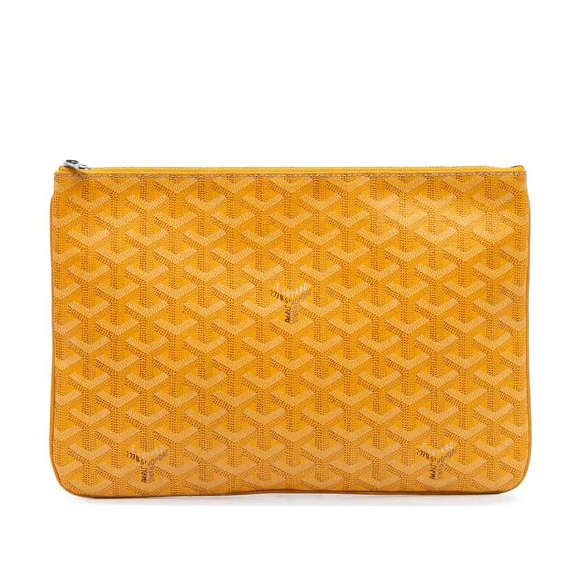Goyard Goyardine Senat MM Yellow Canvas Good condition - Front View