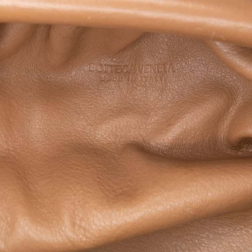Bottega Veneta Lambskin The Mini Pouch Crossbody Brown Leather Good condition - Box View