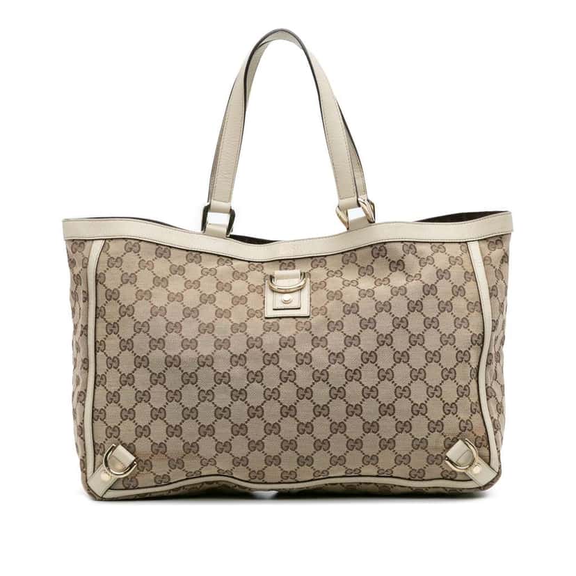 Gucci GG Canvas Abbey D Ring Tote Brown Canvas Good condition - Front View