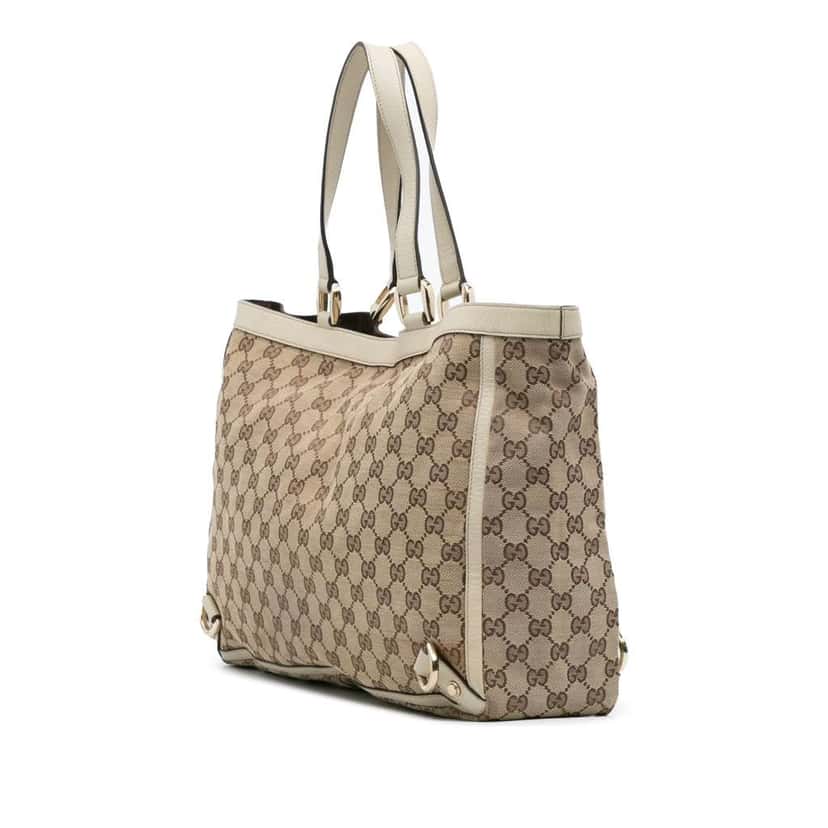 Gucci GG Canvas Abbey D Ring Tote Brown Canvas Good condition - Back View