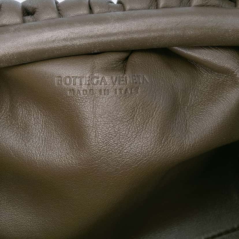Bottega Veneta Lambskin The Mini Pouch Crossbody Brown Leather Good condition - Box View