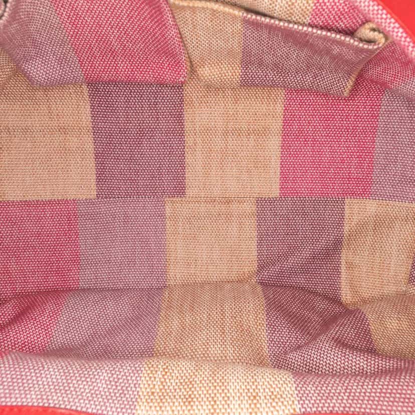 Gucci Medium Leather Bamboo Daily Satchel Red Leather Good condition - Model View