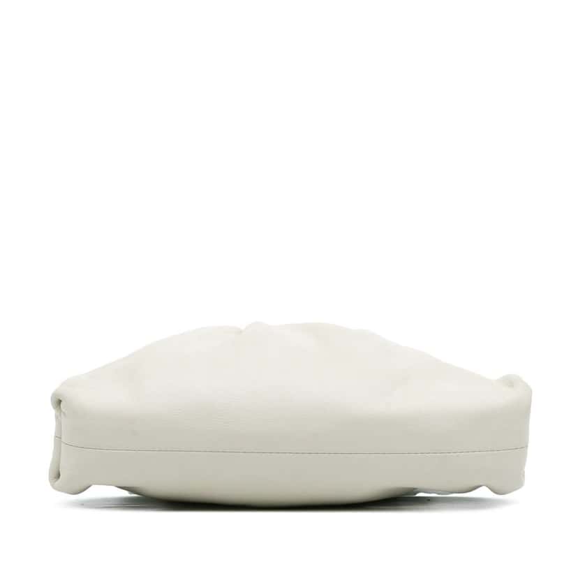 Bottega Veneta Lambskin The Mini Pouch Crossbody White Leather Good condition - Inside View