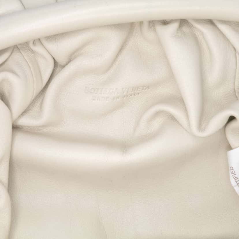 Bottega Veneta Lambskin The Mini Pouch Crossbody White Leather Good condition - Box View