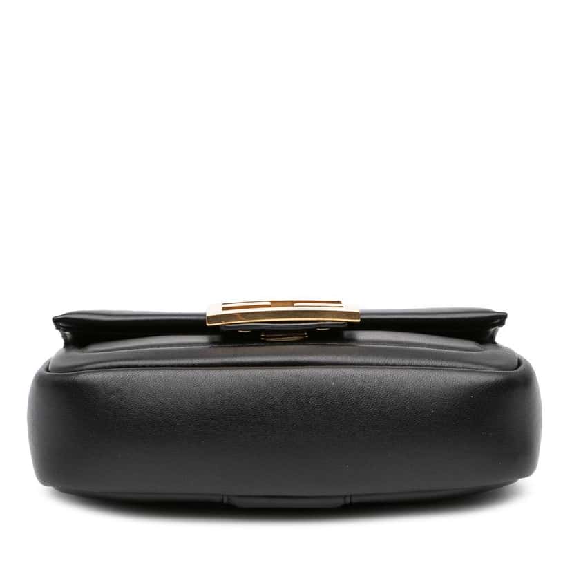 Fendi Mini Nappa Apolo Chain Baguette Shoulder Bag Black Leather Good condition - Inside View