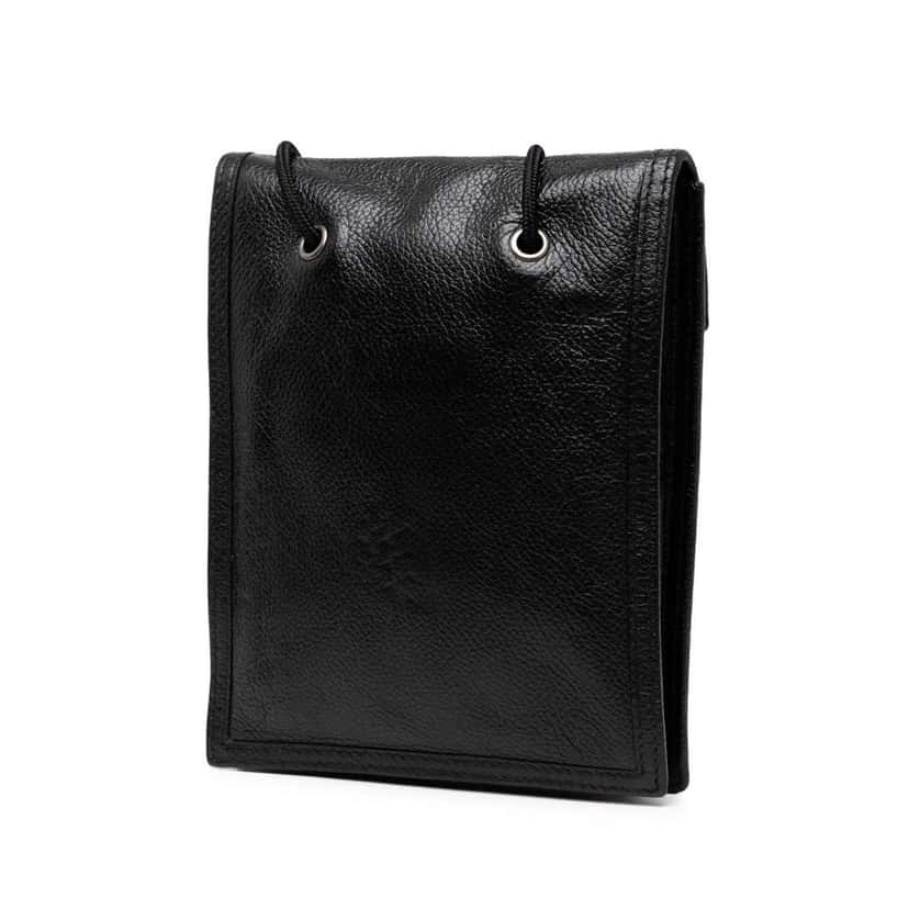 Balenciaga Small Lambskin Arena Explorer Pouch Black Leather Good condition - Back View