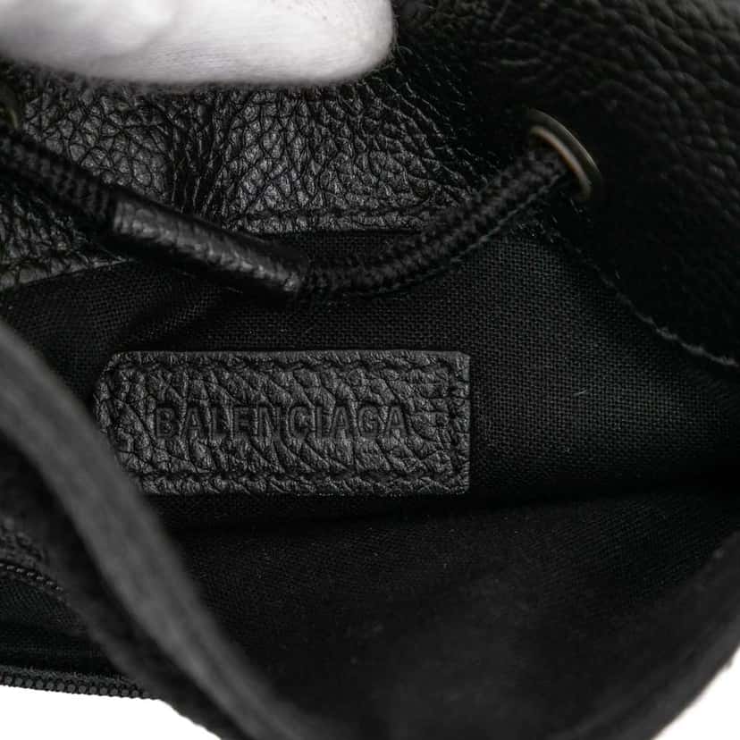 Balenciaga Small Lambskin Arena Explorer Pouch Black Leather Good condition - Box View
