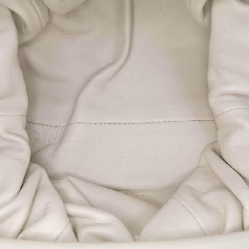 Bottega Veneta Lambskin The Mini Pouch Crossbody White Leather Good condition - Model View