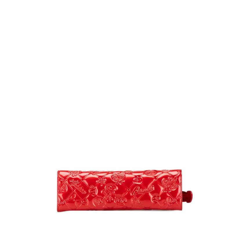 Chanel Patent Calfskin Lucky Symbols Pochette Red Leather Good condition - Inside View