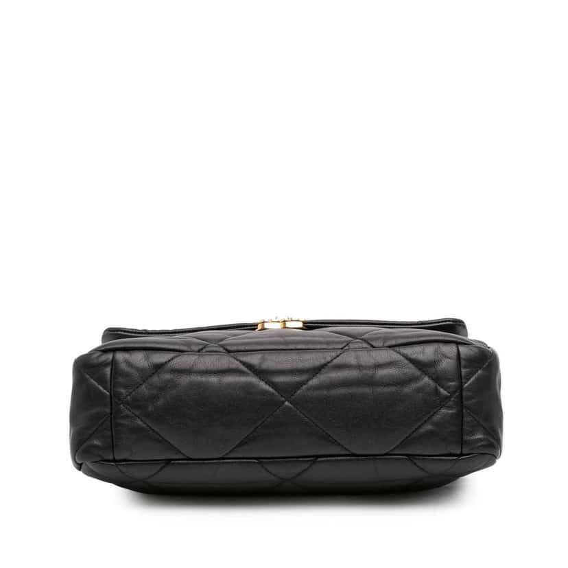 Chanel Large Lambskin 19 Flap Black Leather Good condition - Inside View