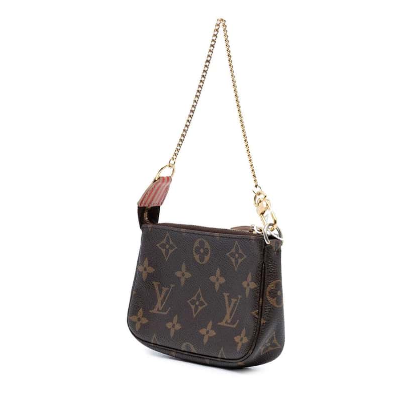 Louis Vuitton Monogram Trunks and Locks Mini Pochette Accessoires Brown Good condition - Back View