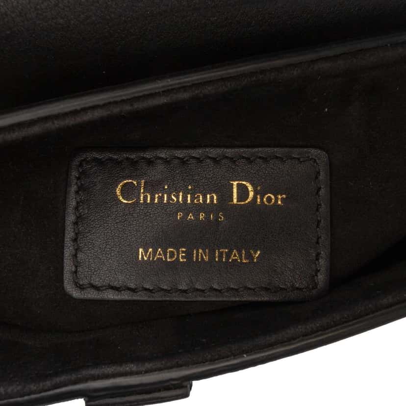Dior Mini Calfskin Kaleidiorscopic Embroidered Saddle Bag Brown Leather Good condition - Box View