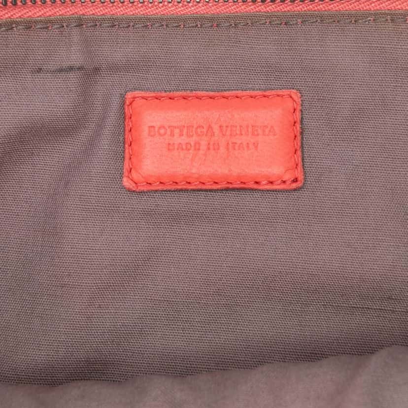 Bottega Veneta Nappa Intrecciato Clutch Orange Leather Very good condition - Box View