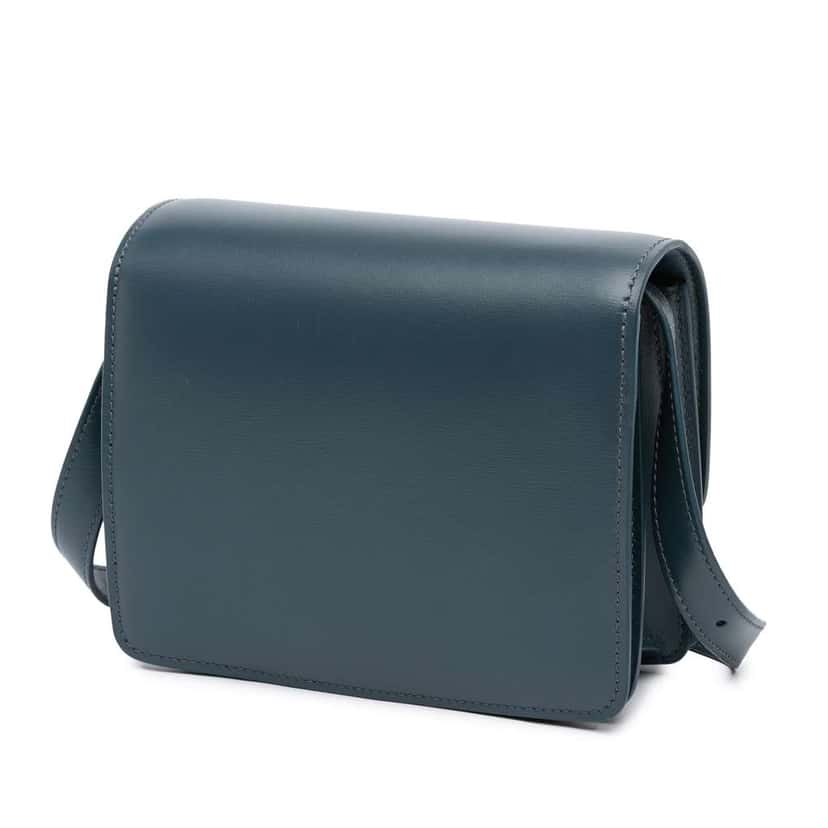 Celine Small Calfskin Classic Box Green Leather Good condition - Back View