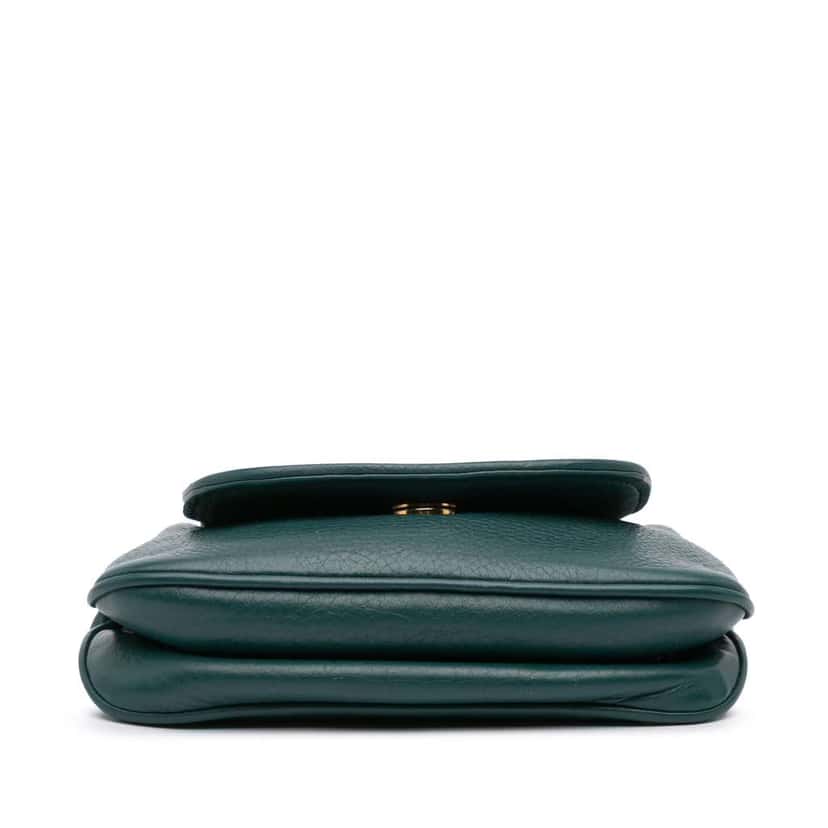 Gucci Small Leather 1973 Chain Crossbody Green Leather Good condition - Inside View