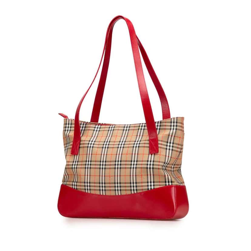Burberry Haymarket Check Canvas Tote Brown Canvas Very good condition - Back View