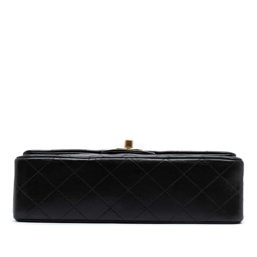 Chanel Small Classic Lambskin Double Flap Black Leather Good condition - Inside View