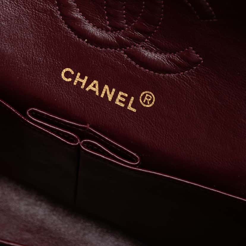 Chanel Small Classic Lambskin Double Flap Black Leather Good condition - Box View