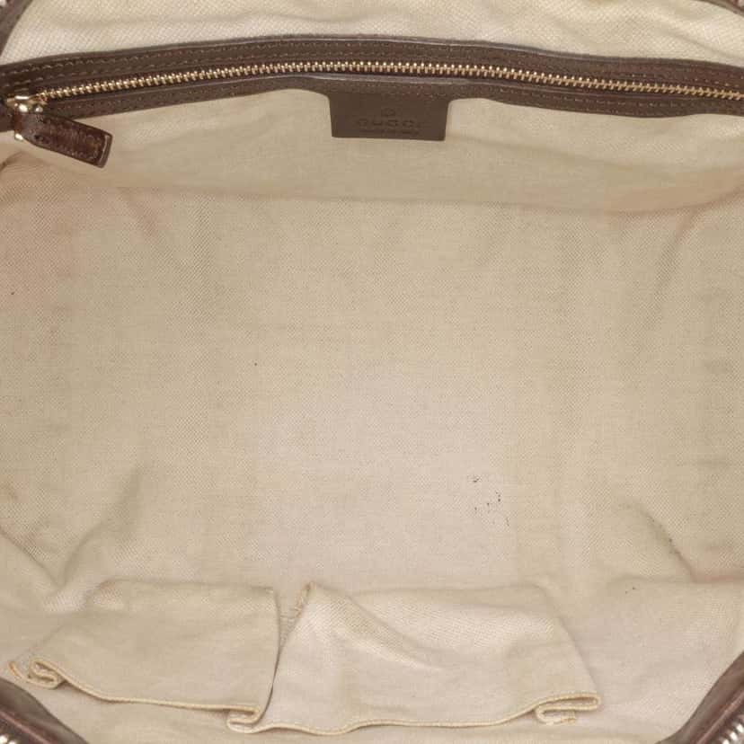 Gucci GG Canvas Web Satchel Brown Canvas Fair condition - Model View
