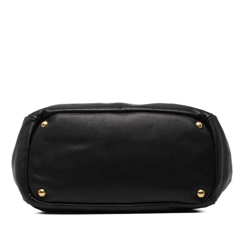 Prada Soft Calf Tote Black Leather Good condition - Inside View