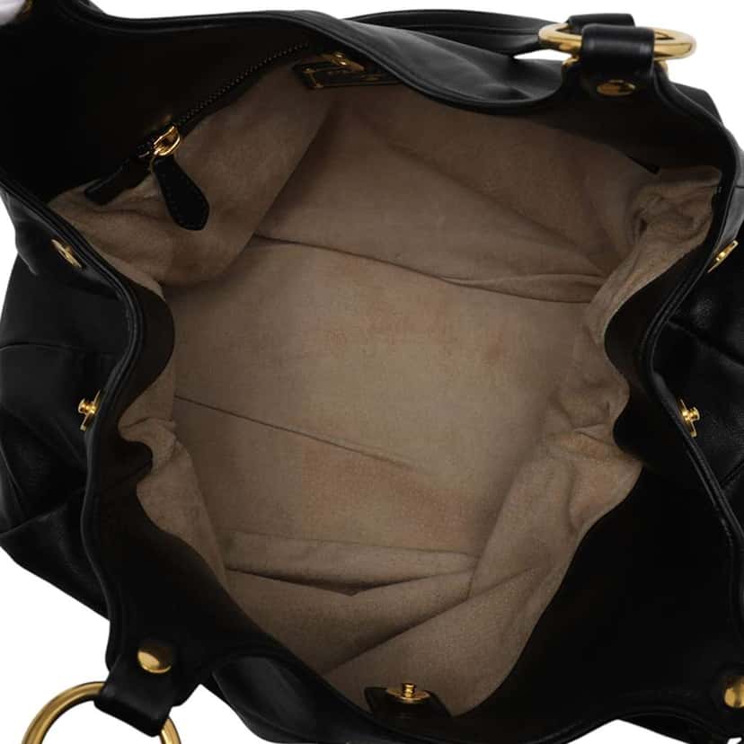 Prada Soft Calf Tote Black Leather Good condition - Model View
