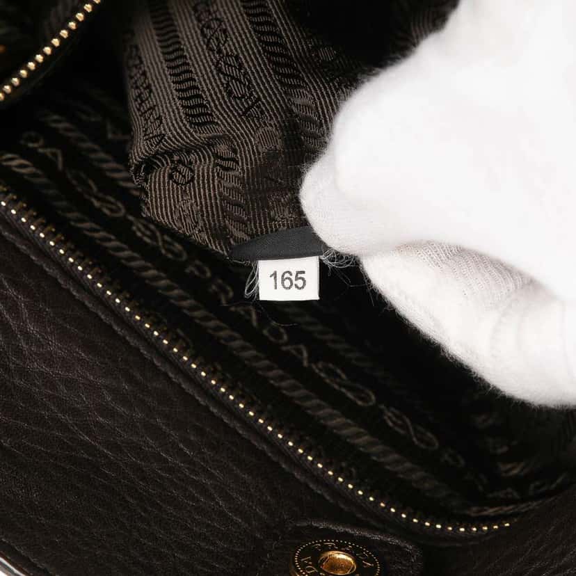 Prada Vitello Daino Open Convertible Tote Brown Leather Good condition - Box View