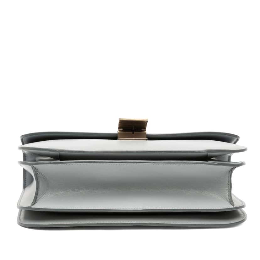Celine Medium Calfskin Classic Box Grey Leather Good condition - Inside View