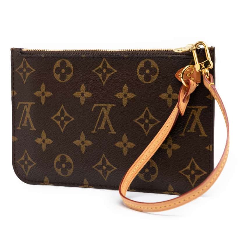 Louis Vuitton Monogram Neverfull Pochette PM Brown Good condition - Back View