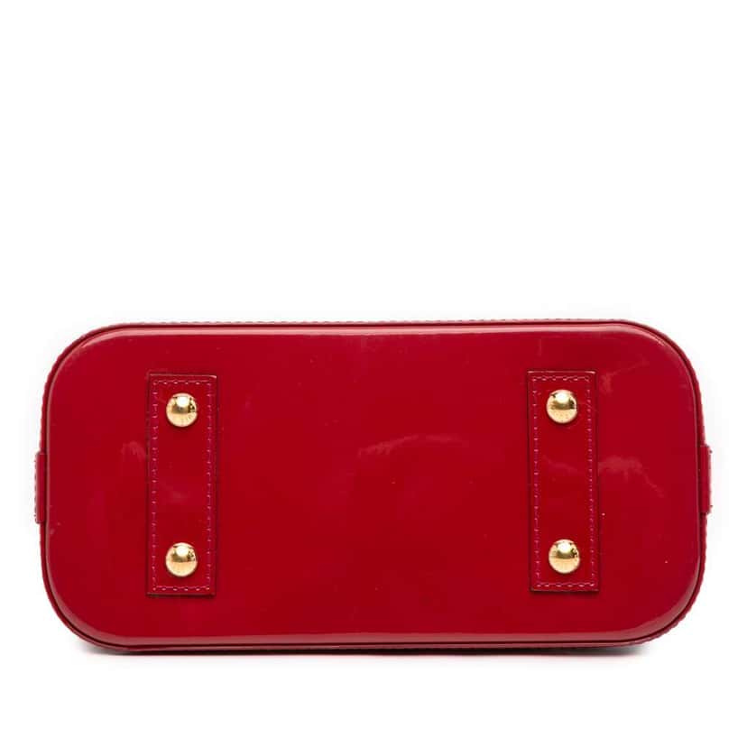 Louis Vuitton Monogram Vernis Alma BB Red Leather Good condition - Inside View