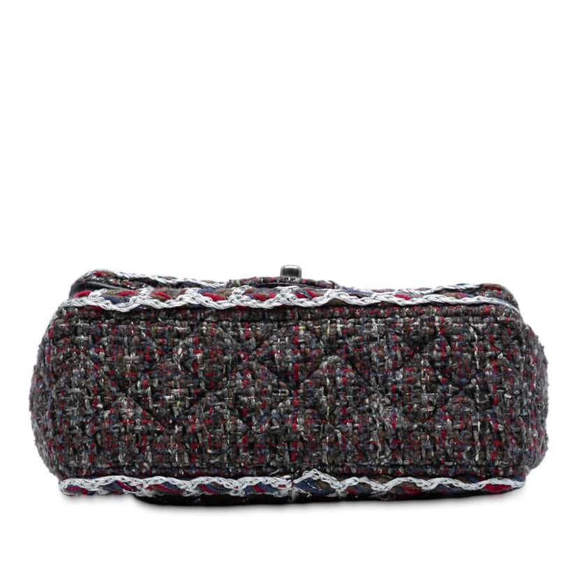 Chanel Mini Rectangular Classic Braided Tweed Single Flap Black Tweed Very good condition - Inside View