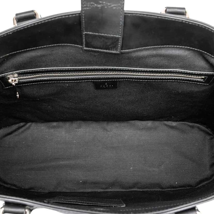 Gucci Large GG Supreme Web Tote Black Canvas Good condition - Model View