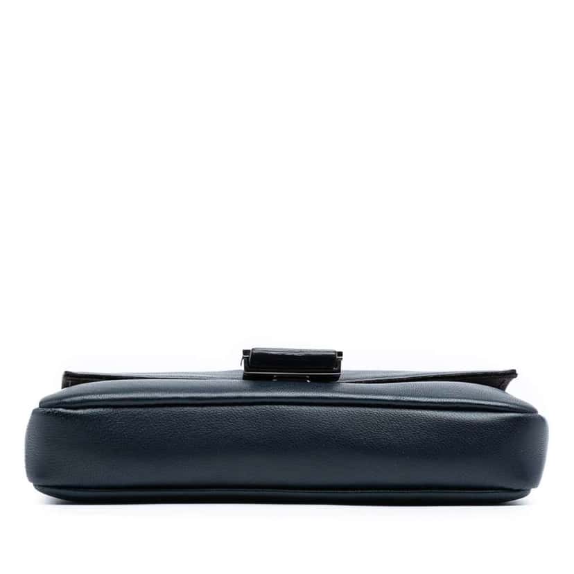 Fendi Micro Leather Baguette Satchel Blue Leather Good condition - Inside View