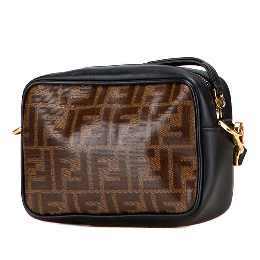 Fendi Zucca Coated Canvas Camera Crossbody Brown Canvas Good condition - Back View