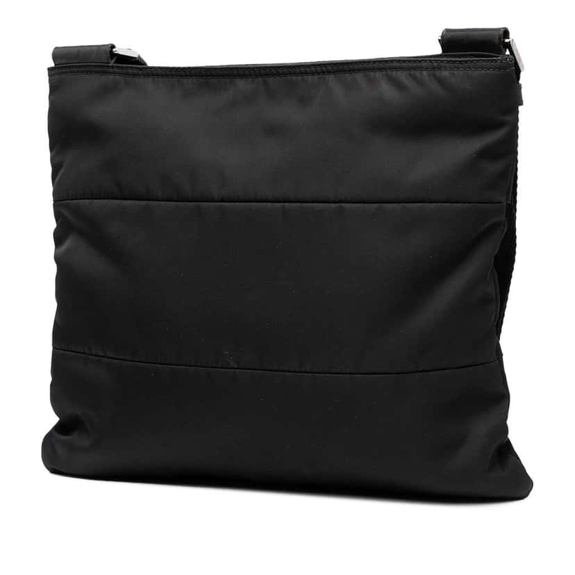 Prada Tessuto Zip Top Crossbody Black Good condition - Back View