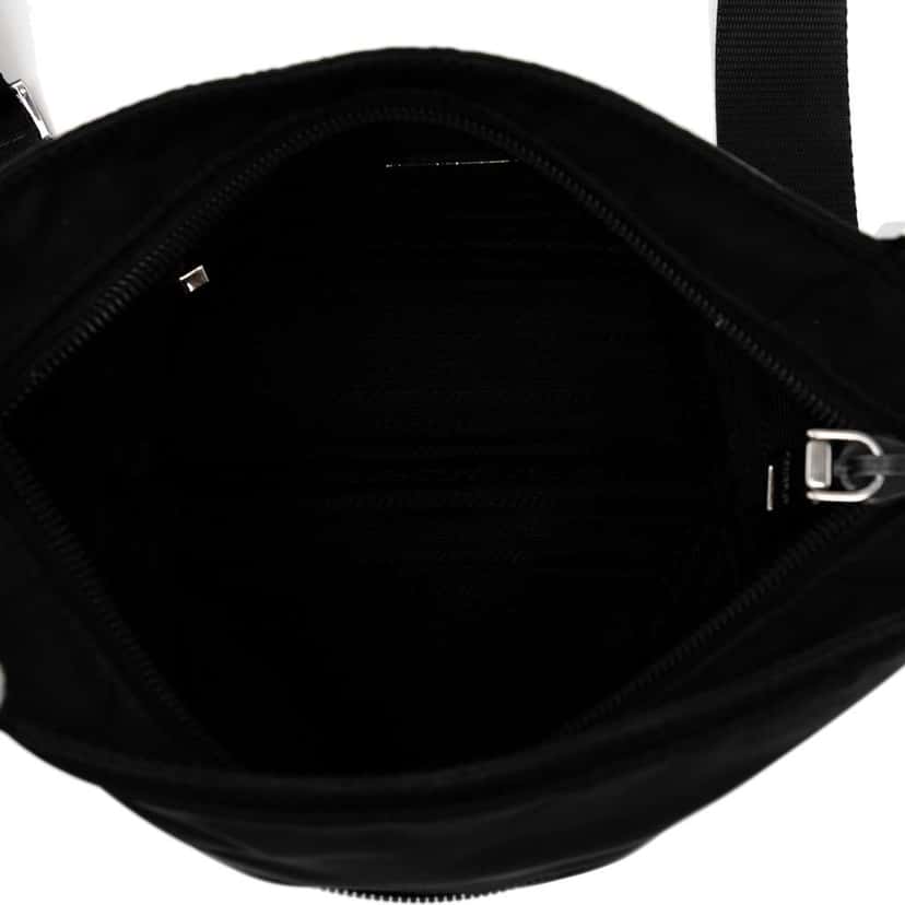Prada Tessuto Zip Top Crossbody Black Good condition - Model View