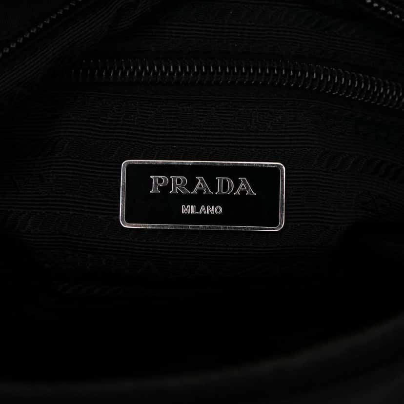 Prada Tessuto Zip Top Crossbody Black Good condition - Box View