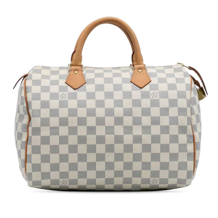 Louis Vuitton Damier Azur Speedy 30 White Good condition - Front View
