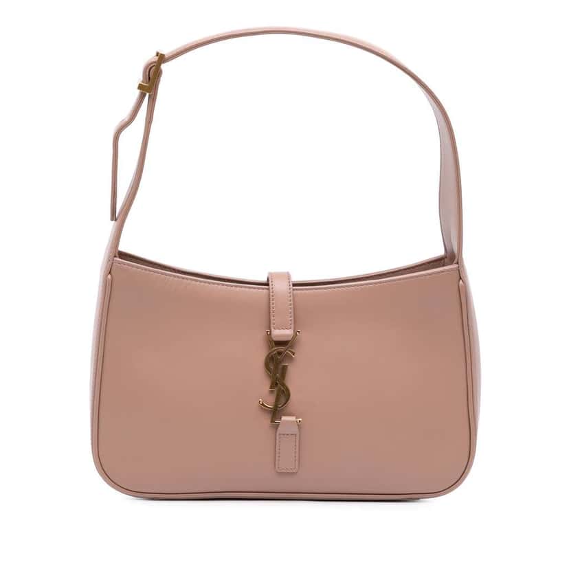 Saint Laurent Smooth Calfskin Le 5 a 7 Shoulder Bag Brown Leather Good condition - Front View