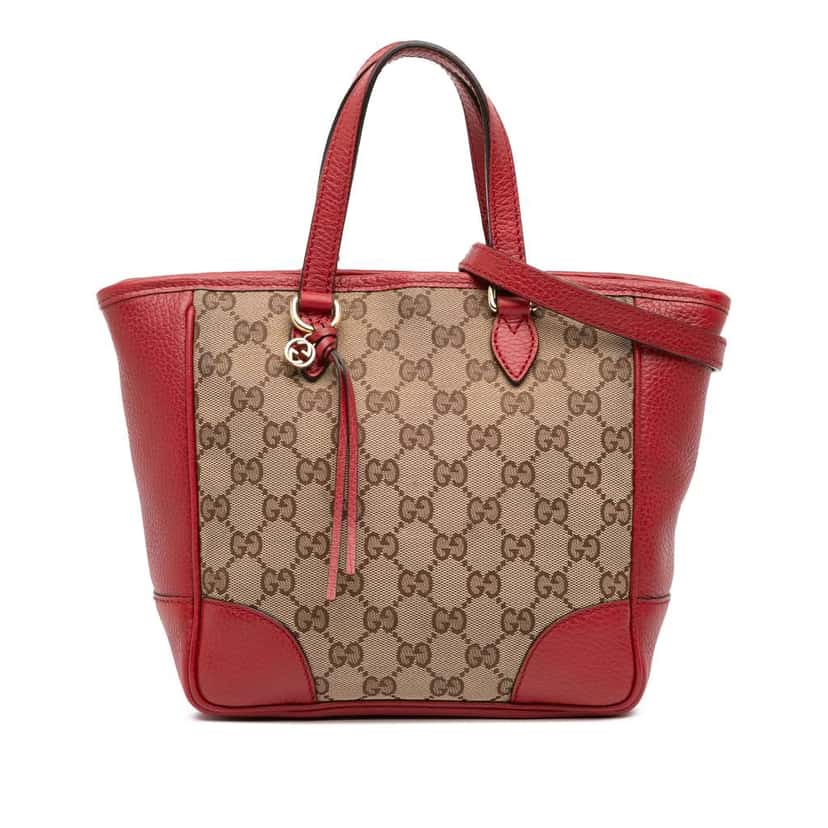 Gucci Small GG Canvas Bree Satchel Brown Canvas Good condition - Front View