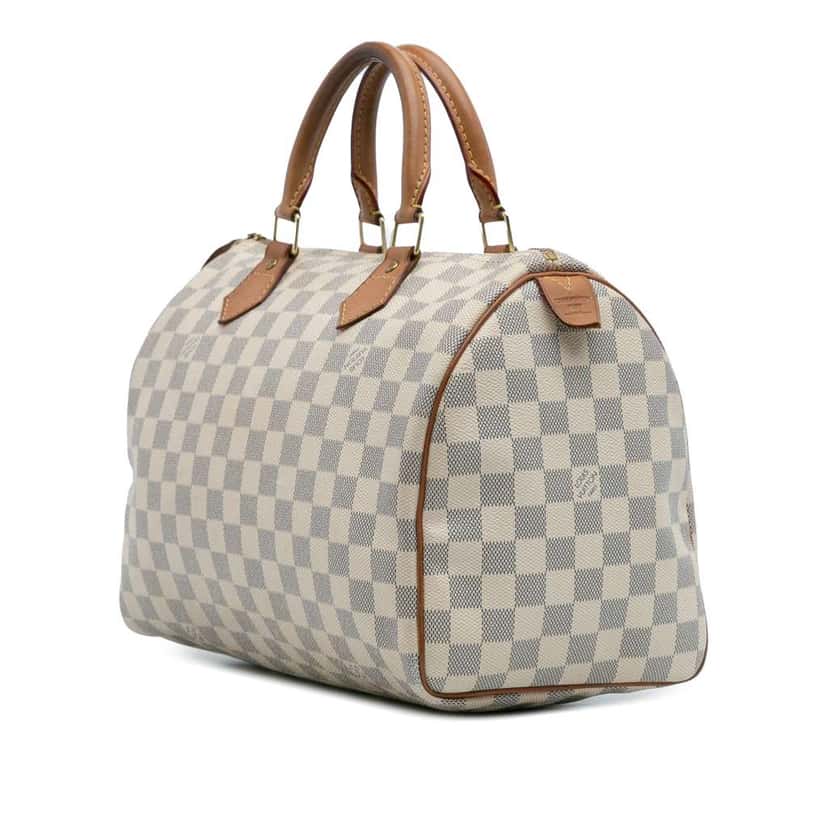 Louis Vuitton Damier Azur Speedy 30 White Good condition - Back View